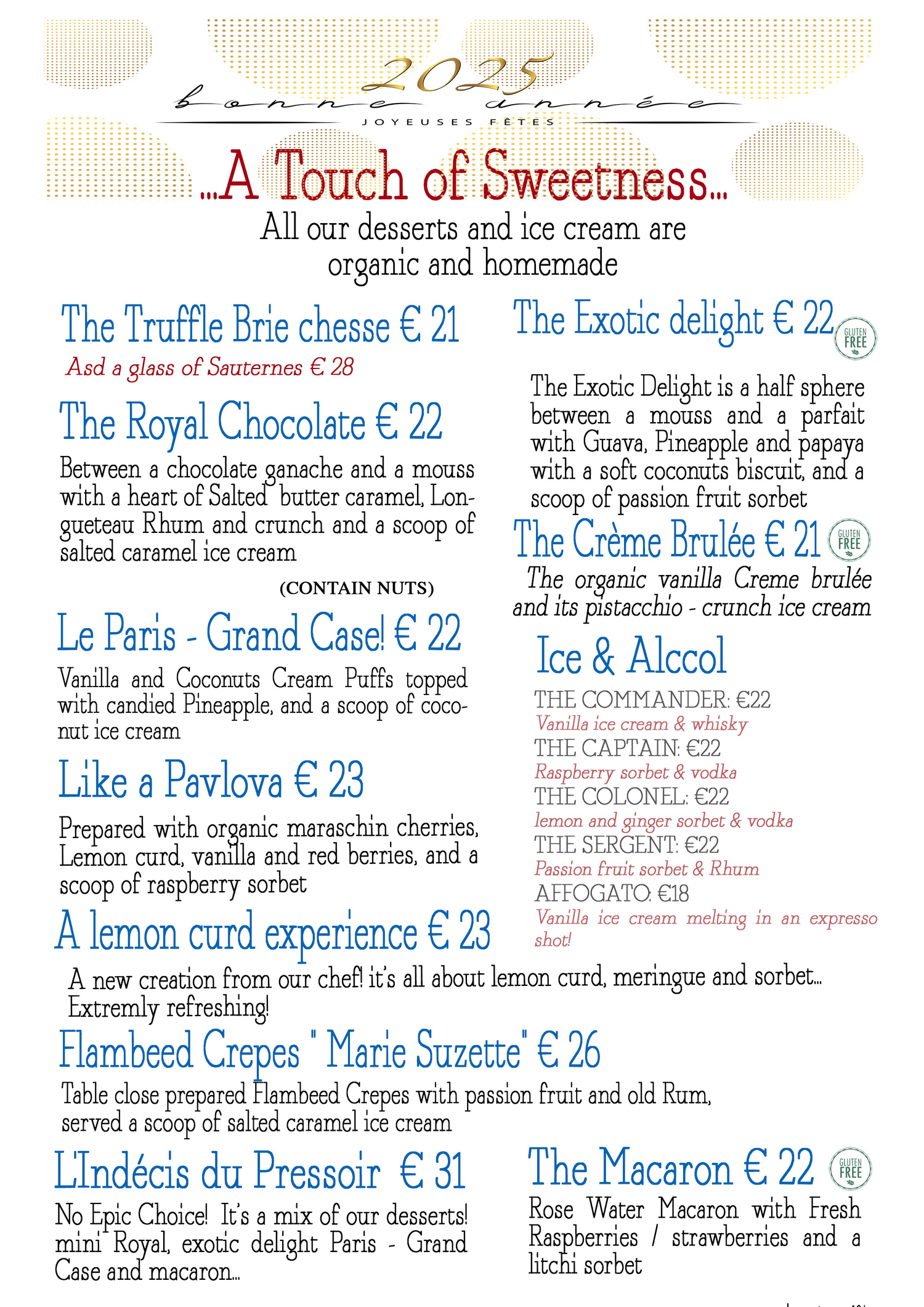 Our Menu – Restaurant – Le Pressoir Grand Case Saint Martin SXM